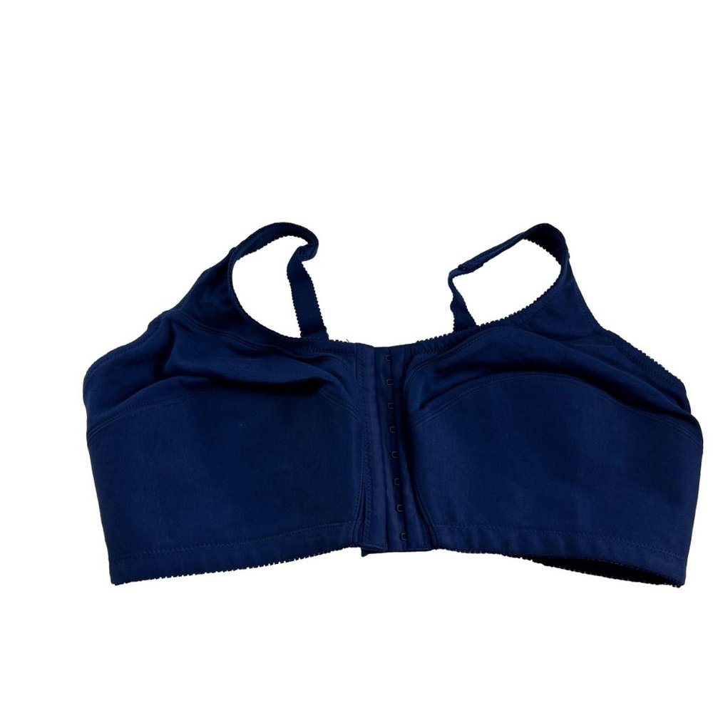 Comfort Choice Womens Bra Size 40DD Navy Blue Wireless Full Coverage